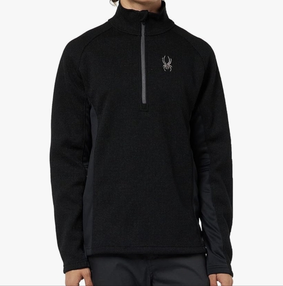 Spyder Outbound Half Zip Black Jacket Mens Size XXL New NWT - Picture 1 of 16